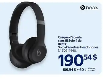 Walmart beats Solo 4 Wireless Headphones offer