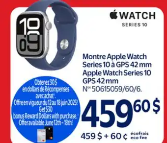 Walmart Apple Watch Serie 10 GPS 42 mm offer