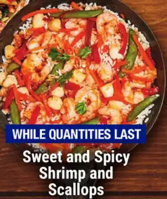 M & M Food Market Sweet and Spicy Shrimp and Scallops offer