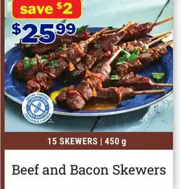 M & M Food Market Beef and Bacon Skewers offer