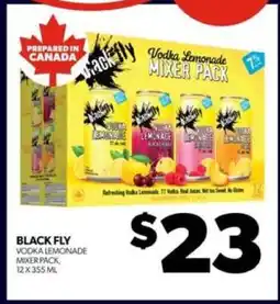 Real Canadian Liquorstore BLACK FLY VODKA LEMONADE MIXER PACK offer