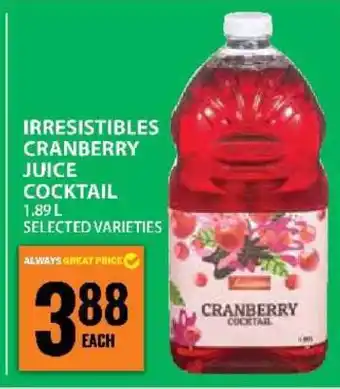 Food Basics Irresistibles Cranberry Juice Cocktail offer