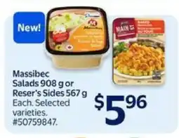 Walmart Massibec Salads or Reser's Sides offer