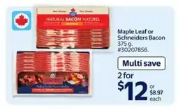 Walmart MAPLE LEAF OR SCHNEIDERS BACON offer