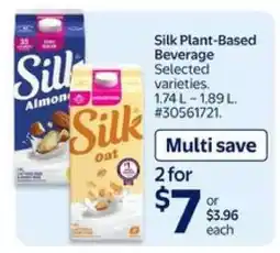 Walmart Silk Plant-Based Beverage offer