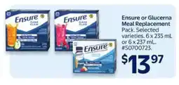Walmart Ensure or Glucerna Meal Replacement Pack offer