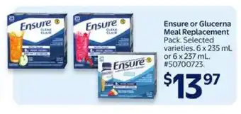 Walmart Ensure or Glucerna Meal Replacement Pack offer
