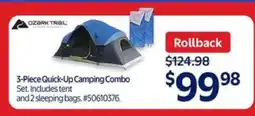 Walmart 3-Piece Quick-Up Camping Combo Set offer