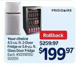 Walmart Frigidaire Fridge offer