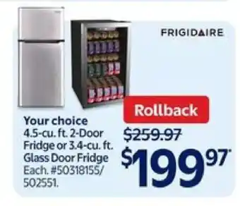 Walmart Frigidaire Fridge offer