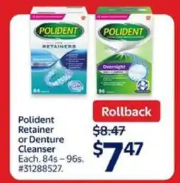 Walmart Polident Retainer or Denture Cleanser offer
