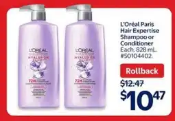 Walmart L'Oreal Paris Hair Expertise Shampoo or Conditioner offer