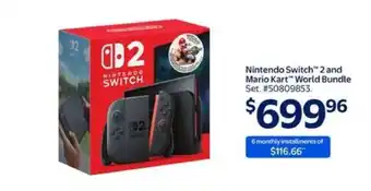 Walmart Nintendo Switch 2 and Mario Kart World Bundle Set offer