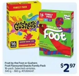 Walmart Fruit by the Foot or Gushers Fruit Flavoured Snacks Family Pack offer