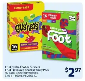 Walmart Fruit by the Foot or Gushers Fruit Flavoured Snacks Family Pack offer