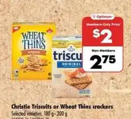 Real Canadian Superstore Christie Triscuits or Wheat Thins crackers offer