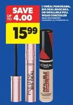 Real Canadian Superstore L'Oréal Panorama, Big Deal Mascara, or Infallible Full Wear Concealer offer