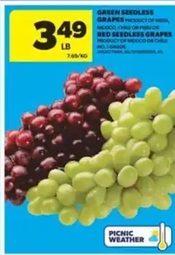 Real Canadian Superstore Green and Red Seedless Grapes offer