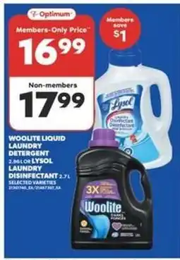 Real Canadian Superstore Woolite Liquid Laundry Detergent or Lysol Laundry Disinfectant offer