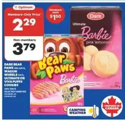 Real Canadian Superstore Dare Bear Paws, Wagon Wheels, Ultimate or Viva Puffs Cookies offer