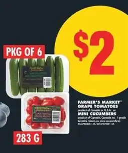 No Frills Farmer's Market Grape Tomatoes or Mini Cucumbers offer