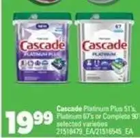 Real Canadian Superstore Cascade Platinum Plus, Platinum, or Complete offer
