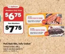 No Frills Pork Back Ribs, Fully Cooked offer