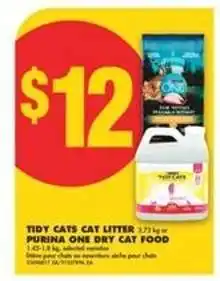 No Frills Tidy Cats Cat Litter or Purina One Dry Cat Food offer