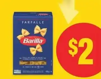No Frills Barilla Farfalle offer