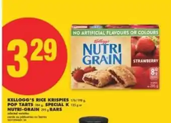 No Frills Kellogg's Nutri-Grain Bars offer