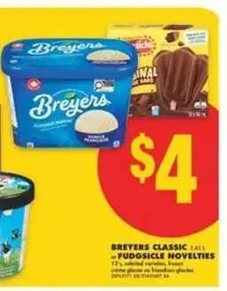 No Frills BREYERS CLASSIC or FUDGSICLE NOVELTIES offer