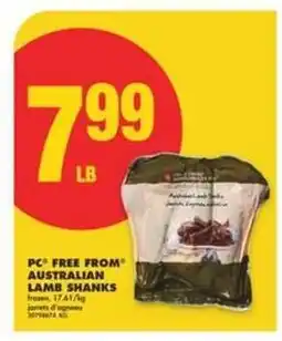 No Frills PC FREE FROM AUSTRALIAN LAMB SHANKS offer