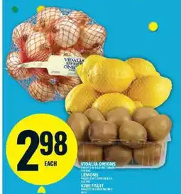 Food Basics Vidalia Onions, Lemons, Kiwi Fruit offer
