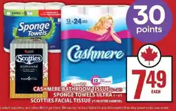 Food Basics Cashmere Bathroom Tissue, Sponge Towels Ultra, Scotties Facial Tissue offer