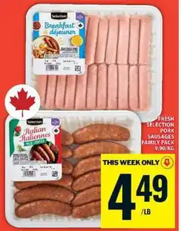 Food Basics FRESH SELECTION PORK SAUSAGES FAMILY PACK offer