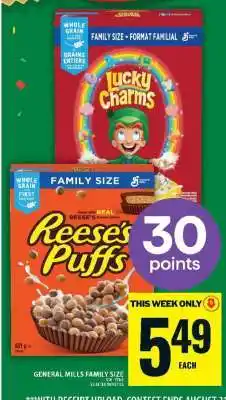 Food Basics GENERAL MILLS Family Size Cereals offer
