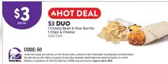 Taco Bell $3 DUO offer