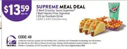 Taco Bell Supreme Meal Deal offer