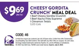 Taco Bell Cheesy Gordita Crunch Meal Deal offer