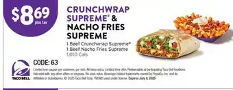 Taco Bell Crunchwrap Supreme & Nacho Fries Supreme offer