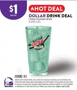 Taco Bell Dollar Drink Deal offer