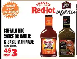 Len's Mill Stores BUFFALO BRO SAUCE OR GARLIC & BASIL MARINADE offer