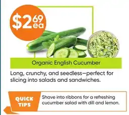 Healthy Planet Organic English Cucumber offer