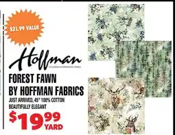 Len's Mill Stores FOREST FAWN BY HOFFMAN FABRICS offer
