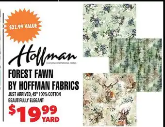 Len's Mill Stores FOREST FAWN BY HOFFMAN FABRICS offer