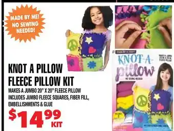 Len's Mill Stores KNOT A PILLOW FLEECE PILLOW KIT offer