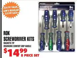 Len's Mill Stores ROK SCREWDRIVER KITS offer