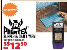 Len's Mill Stores PHENTEX SLIPPER & CRAFT YARN offer