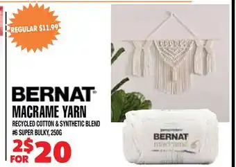 Len's Mill Stores BERNAT MACRAME YARN offer