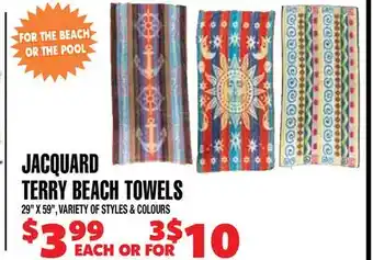 Len's Mill Stores JACQUARD TERRY BEACH TOWELS offer
